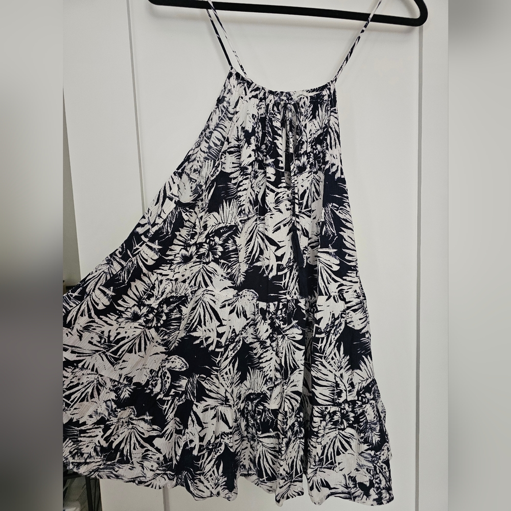 Navy blue and white summer cami